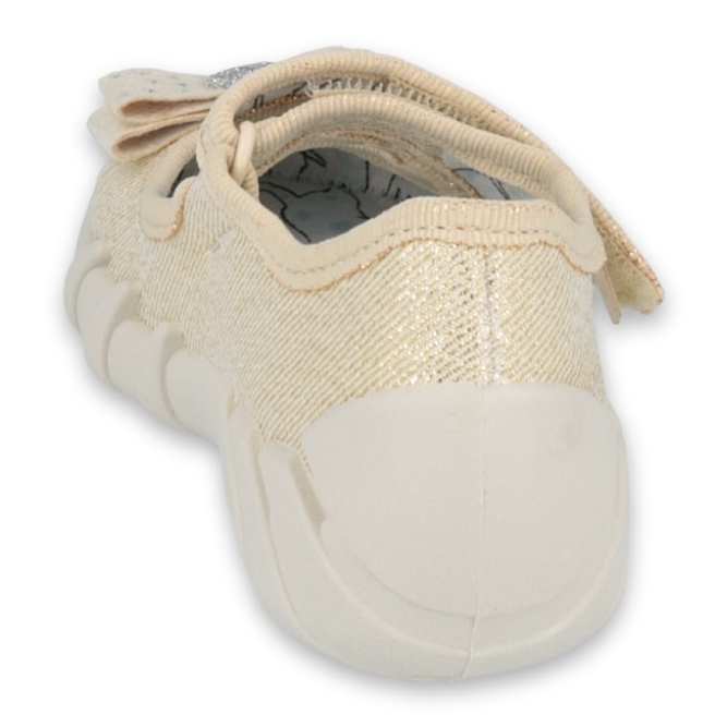 Befado Kinderruhrschuhe mit einem Bogen 109p206 golden 2