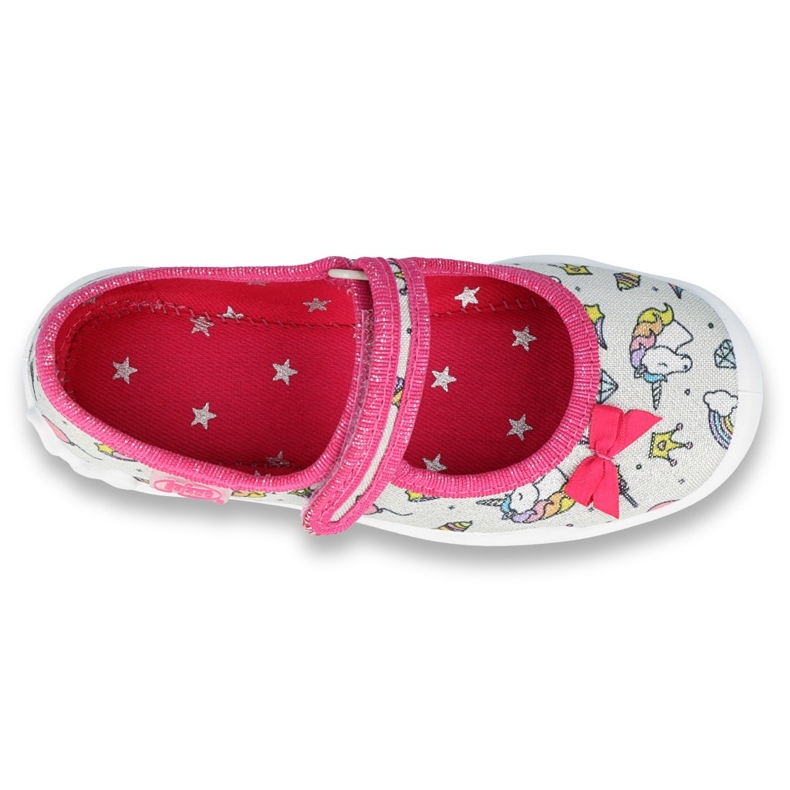 Befado Kinderschuhe 114X392 rosa silber- grau 1