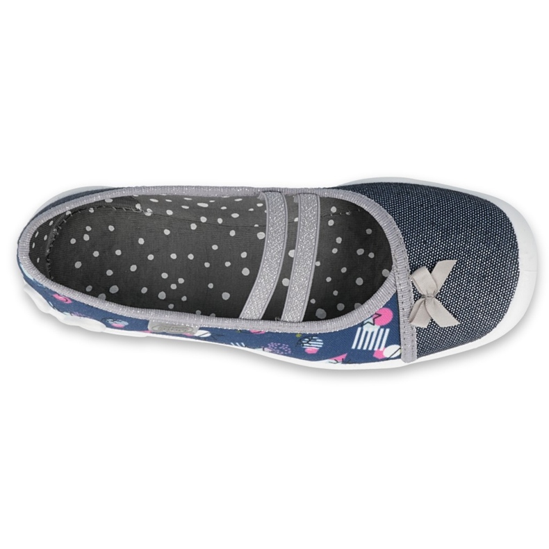 Befado Kinderschuhe 116Y276 navy blau silber- grau 1