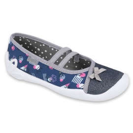 Befado Kinderschuhe 116Y276 marineblau silber grau 2