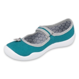 Befado Kinderschuhe 114X434 grau grün 1