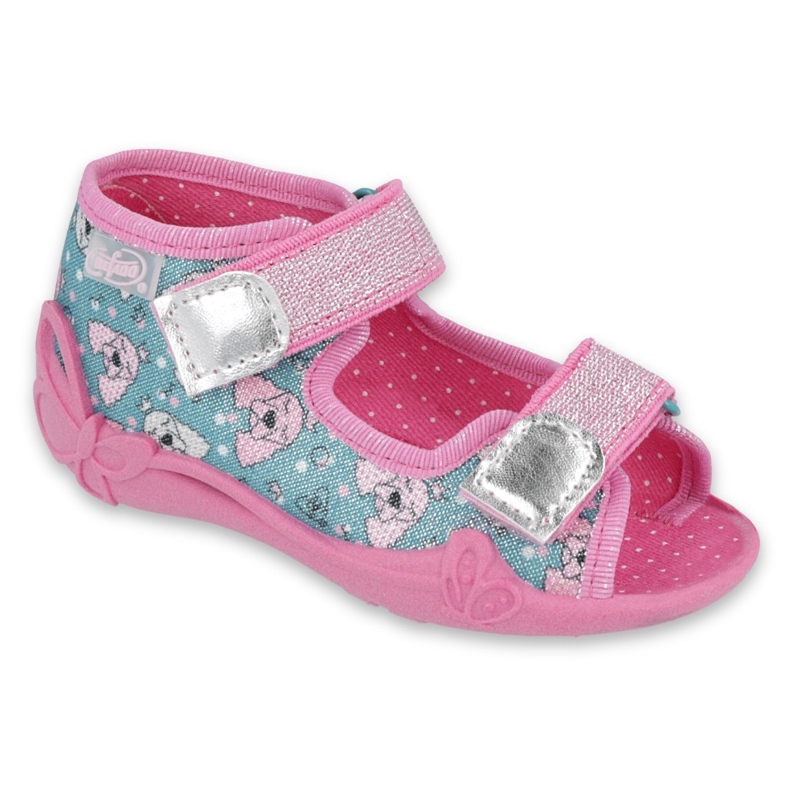 Befado Kinderschuhe 242P107 rosa silber- mehrfarbig 1