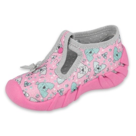 Befado Kinderschuhe 110P387 rosa grau 1