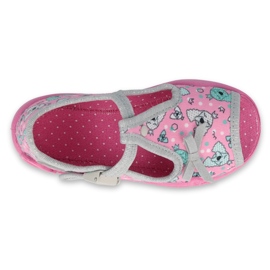 Befado Kinderschuhe 213P120 rosa grau 1