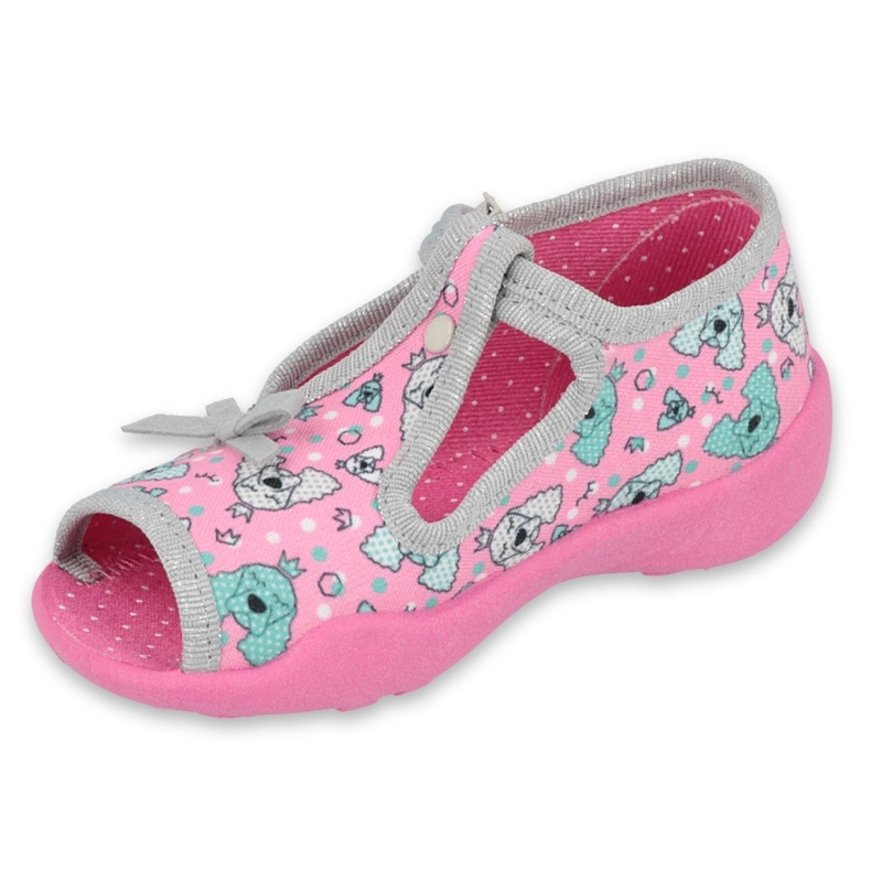 Befado Kinderschuhe 213P120 rosa grau 2
