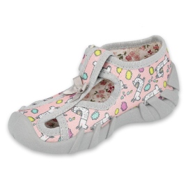 Befado Kinderschuhe 190P099 rosa grau 1