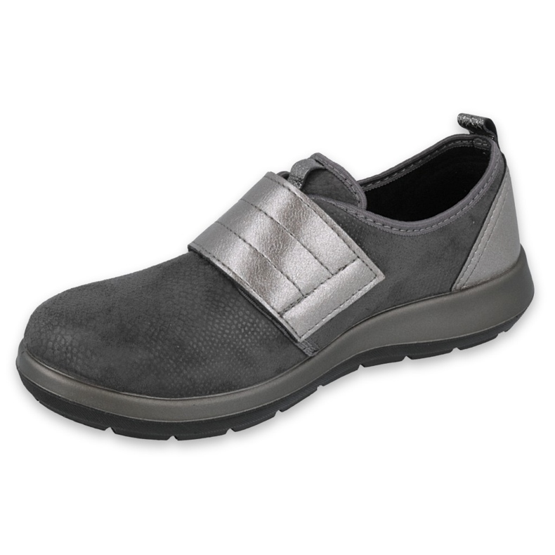 Befado Frauenklettschuhe 156d003 schwarz grau 1