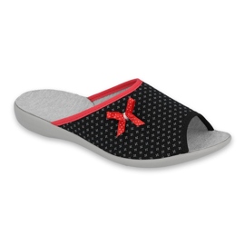 Befado Damenschuhe PU 254D109 schwarz rot 1