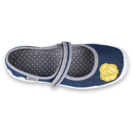 Befado Kinderschuhe 114Y399 marineblau grau 1