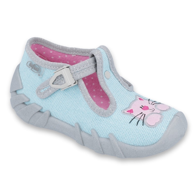 Befado Kinderschuhe 110P375 blau rosa grau 1