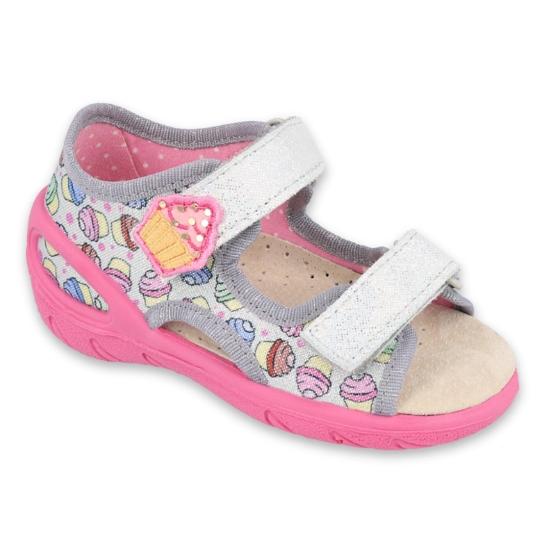 Befado Kinderschuhe 065P135 rosa grau 1