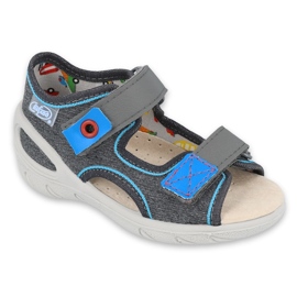 Befado Kinderschuhe PU 065P132 blau grau 1