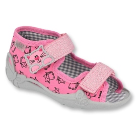 Befado Kinderschuhe 242P103 rosa grau 1
