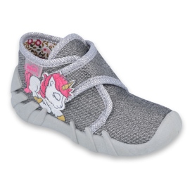 Befado Kinderschuhe 523P016 rosa silber- grau 1