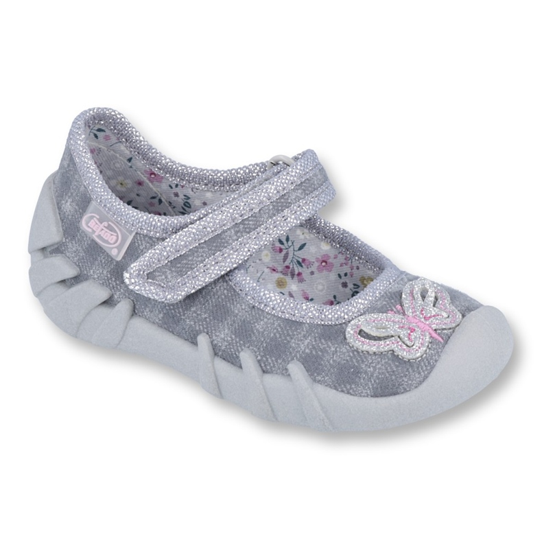 Befado Kinderschuhe 109P189 rosa grau 2