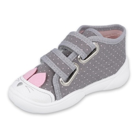 Befado Kinderschuhe 212P059 grau rosa 1