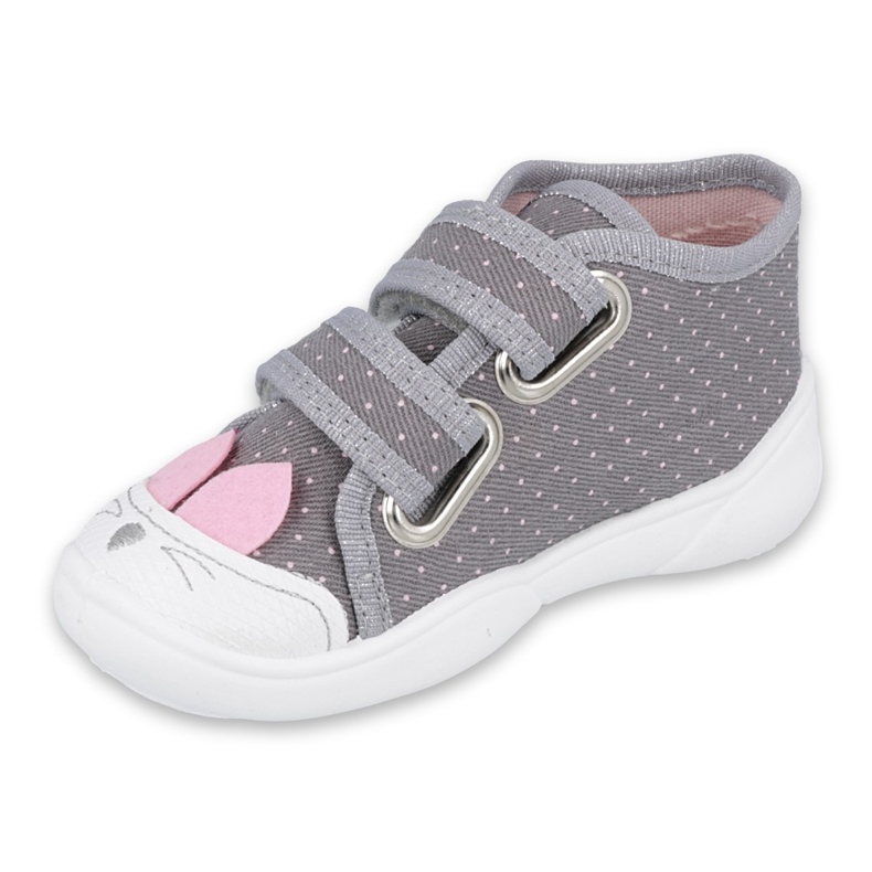 Befado Kinderschuhe 212P059 grau rosa 1