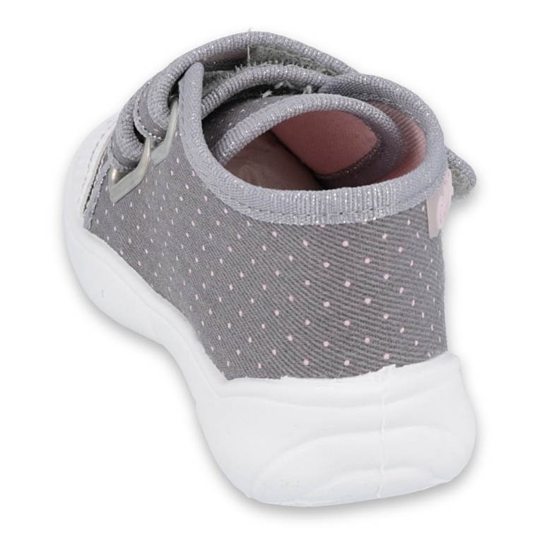 Befado Kinderschuhe 212P059 grau rosa 2