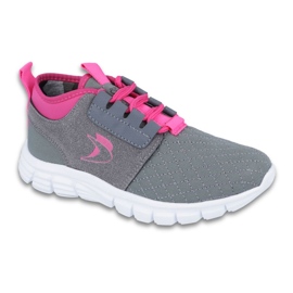 Befado Kinderschuhe bis 23 cm 516Y032 rosa grau 1