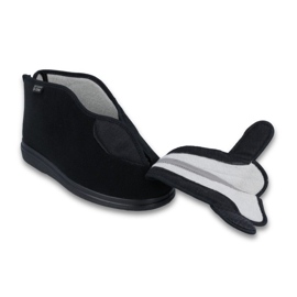 Dr.ORTO Befado Herren-Hausschuhe mit Klettverschluss 987M002 schwarz, Futter aus Silber (Ag). 2