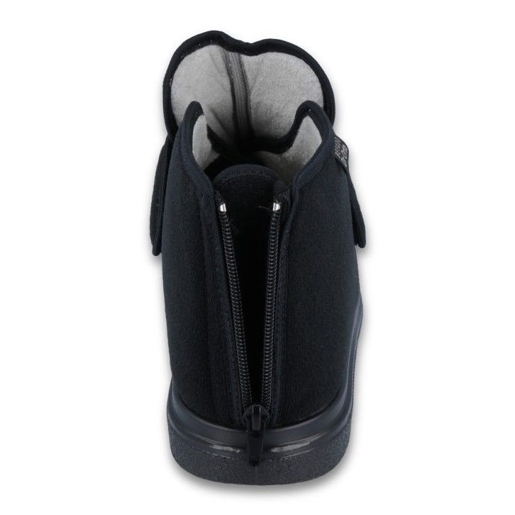 Dr.ORTO Befado Herren-Hausschuhe mit Klettverschluss 987M002 schwarz, Futter aus Silber (Ag). 1