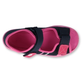 Befado Kinderschuhe 242P056 marineblau rosa 2