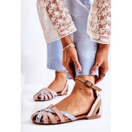 Leder Damen Sandalen Maciejka 01924-15 Rosa 2