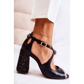 Modische Ledersandale On A Bar Maciejka 05513-01 Schwarz 2