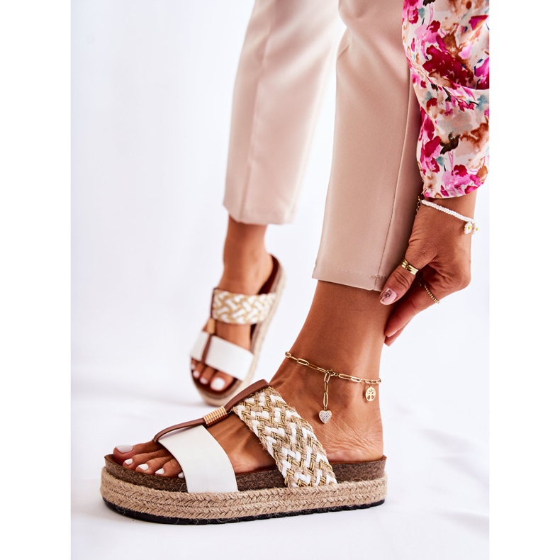 FB1 Damenhausschuhe mit Öko-Leder Simon's White beige 1