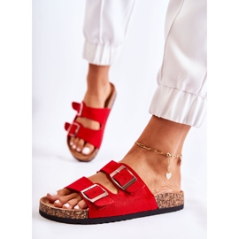 Rote Misandei-Slipper für Damen 2