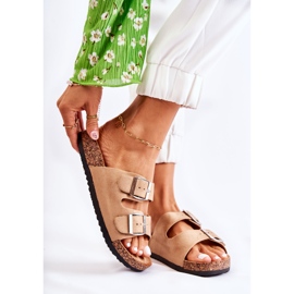 FB1 Damenhausschuhe Beige Misandei 1