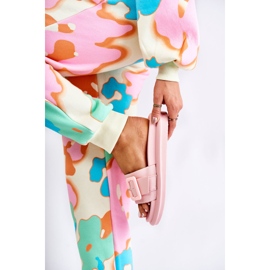 Damenhausschuhe mit Schnalle Pink Devia rosa 1