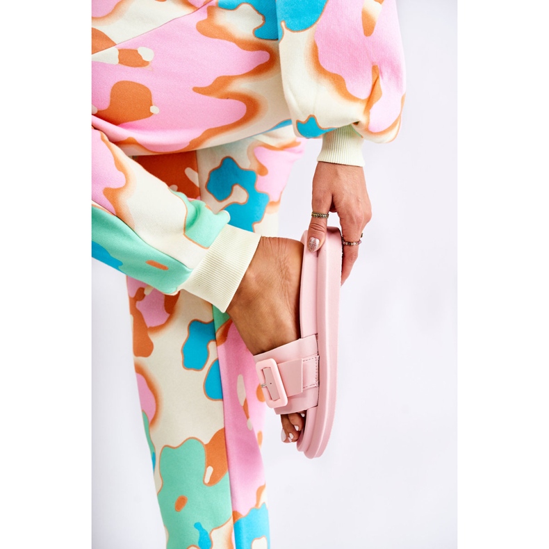 Damenhausschuhe mit Schnalle Pink Devia rosa 1