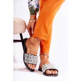 PG2 Damenhausschuhe mit Perlen Schwarz Vamero 2