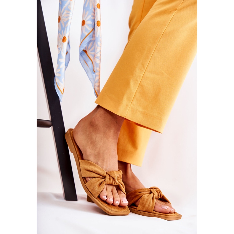 PG1 Modische Wildlederhausschuhe für Damen Camel Lorrie braun gelb 1