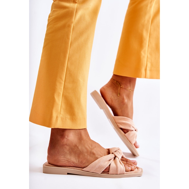 PG1 Modische Wildleder Nude Lorrie Damen Hausschuhe beige rosa 2