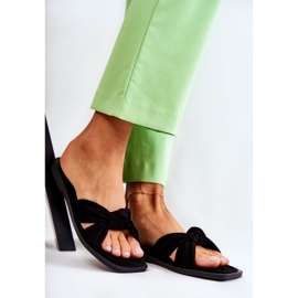 PG1 Modische schwarze Wildleder-Hausschuhe für Damen Lorrie 1