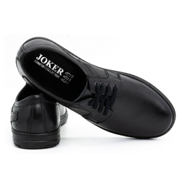 Joker Schwarze Herren Lederschuhe 536J 3