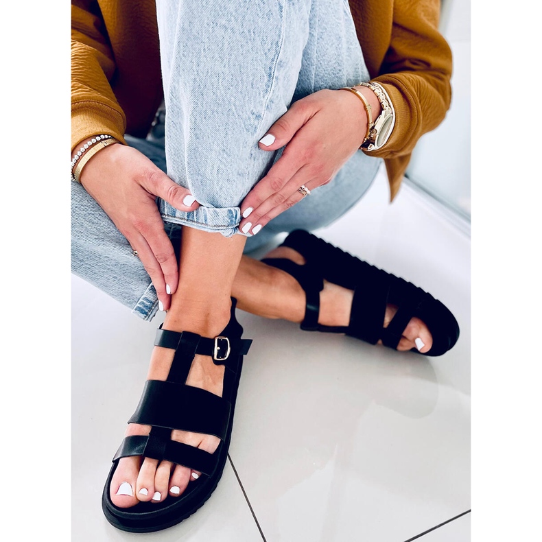 Patsy Black Damensandalen schwarz 1