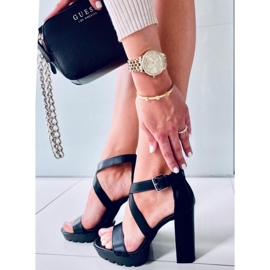 Sandalen auf der Spencer Black-Plattform schwarz 2