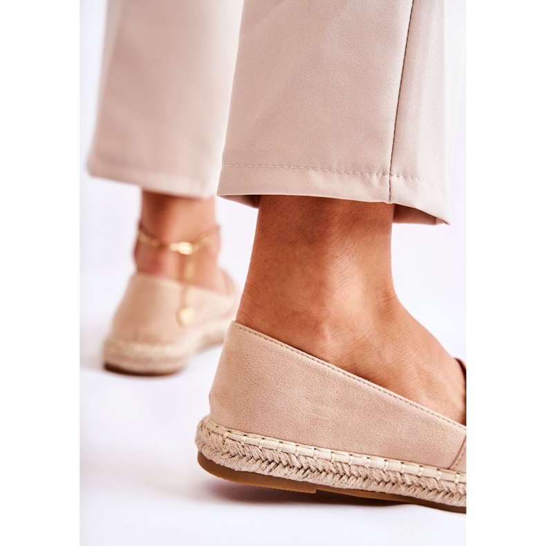 S.Barski Klassische beige Slip-on-Espadrilles für Damen Cersei 2