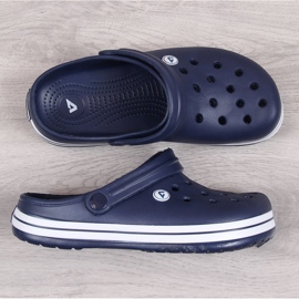 American Club Marineblaue Badeschuhe für Herren navy blau 1