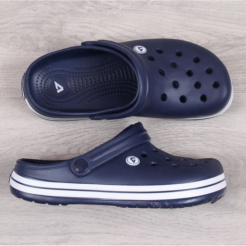 American Club Marineblaue Badeschuhe für Herren navy blau 1