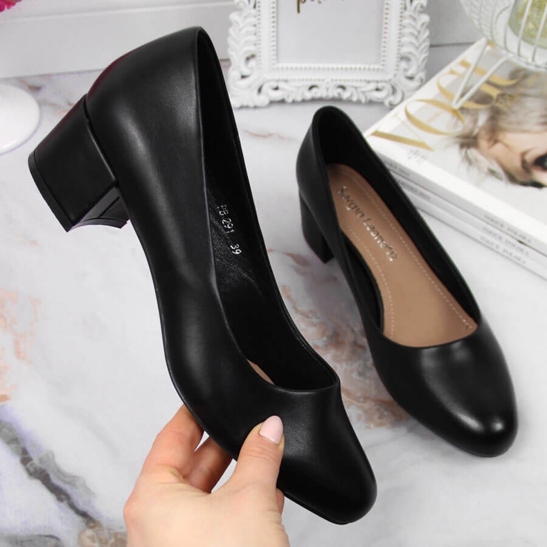 Schwarze Sergio Leone schwarze Pumps 1