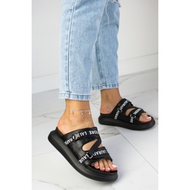 Schwarze Laura La.Fi Plateauslipper 2