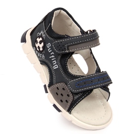 Jungensandalen mit Klettverschluss marineblau NEWS mehrfarbig 1