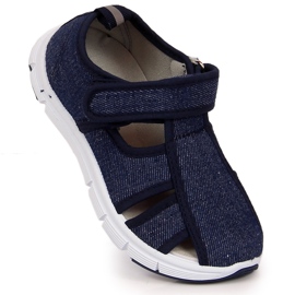 Turnschuhe für Jungen mit Klettverschluss marineblau Atletico 1