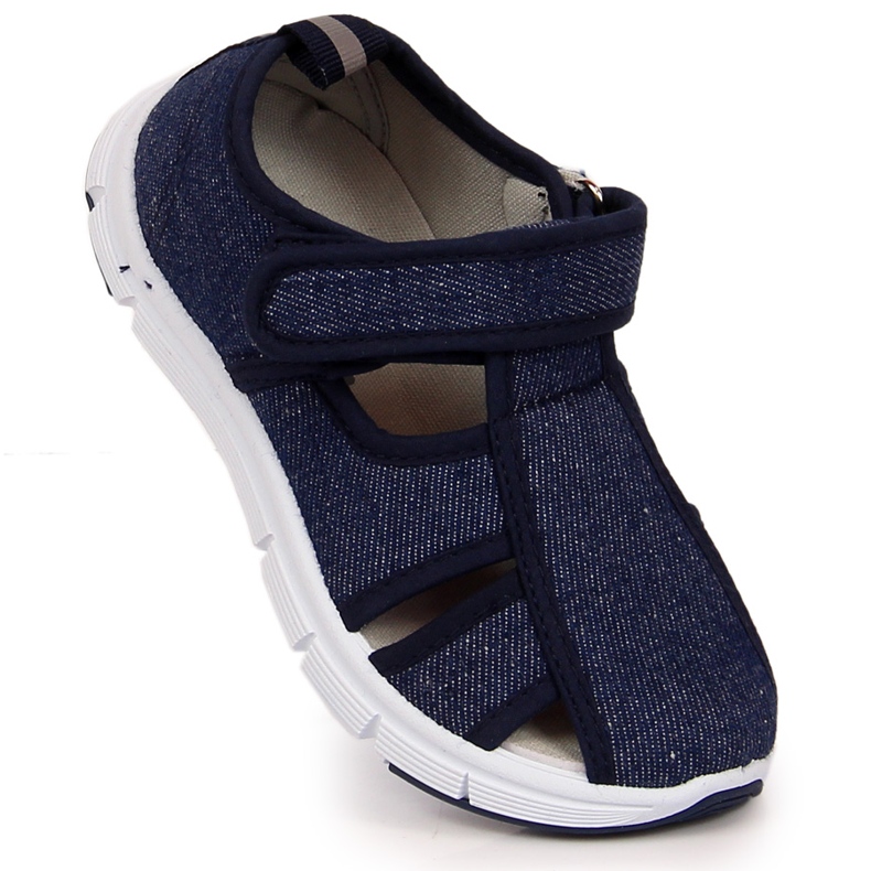 Turnschuhe für Jungen mit Klettverschluss marineblau Atletico navy blau 1