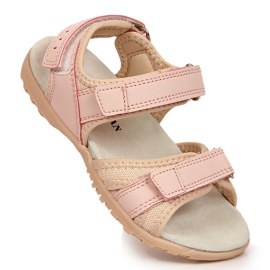 American Club Rosa Klettsandalen für Mädchen 1