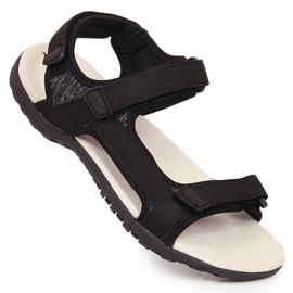 Schwarze Sportsandalen mit Klettverschluss von American Club 1